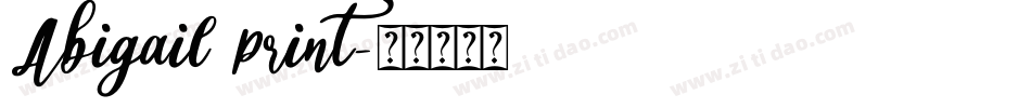 Abigail Print字体转换